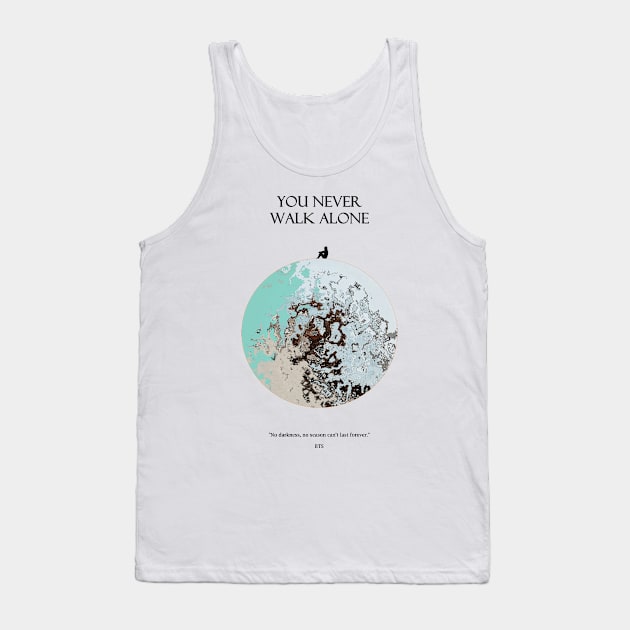 YOU NEVER WALK ALONE Moon Dark Tank Top by ZoeDesmedt